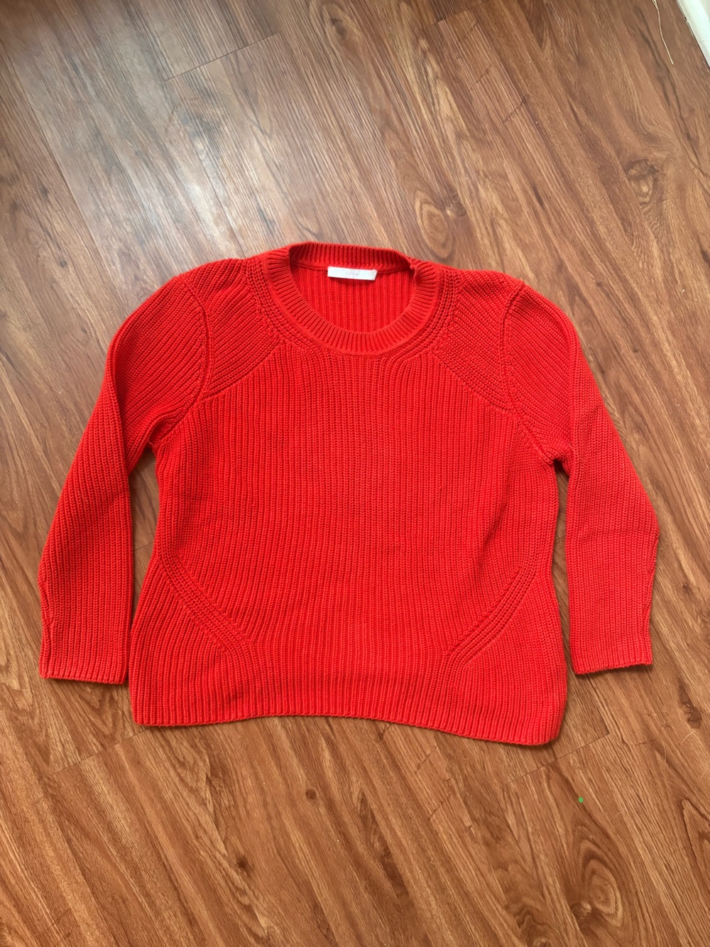 Hugo Boss Bright Red Crewneck Knit Sweater